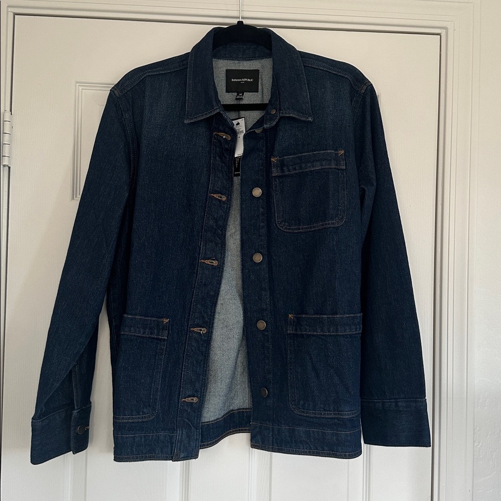 Banana Republic Jacket Dark Rinse Size Medium NWT - Picture 2 of 8